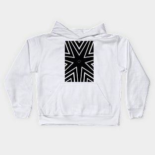 Black and White Abstract Pattern Kids Hoodie